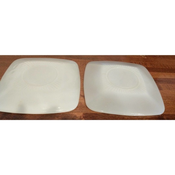 Set Of 2 Two Fire King Azurite Blue Charm 2 Cups And 2 Saucers Baby Pale Blue - Picture 5 of 6